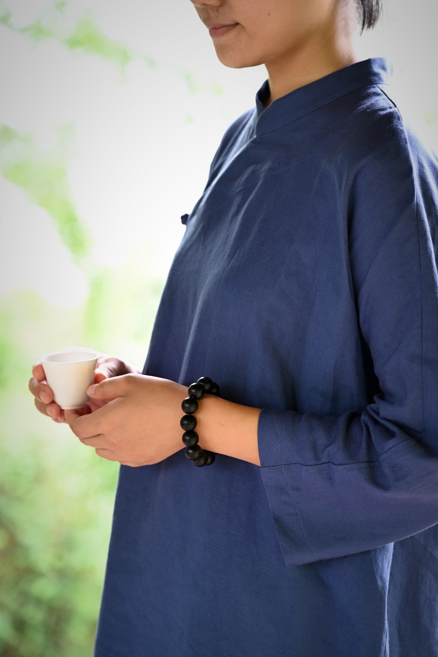Blue Linen Zen Top