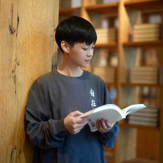 Zizai Grey Long-Sleeve Top