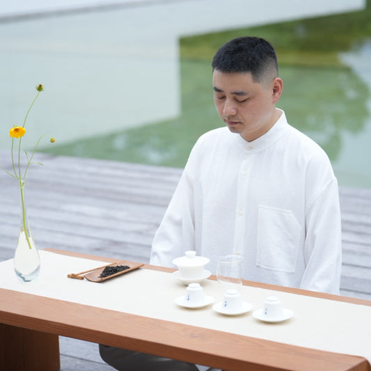 Mutton-Fat  Jade Tea Set(For Seven Steps Of Mindful Tea)
