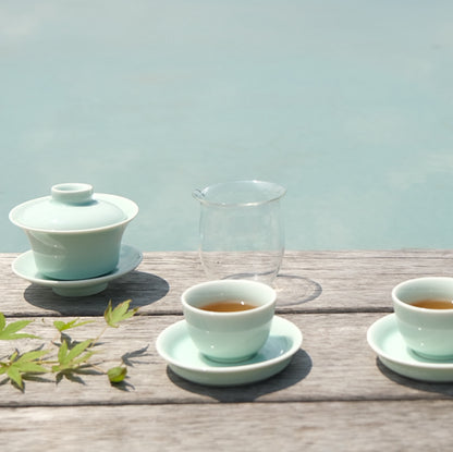 Longquan Powder-Green Glazed Tea Set